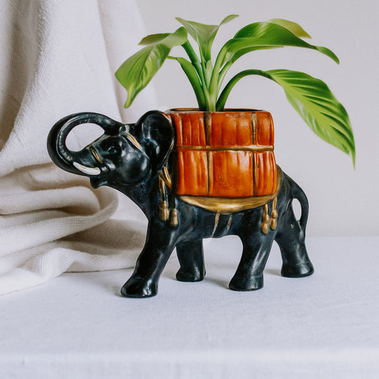 Chalkware Elephant Planter